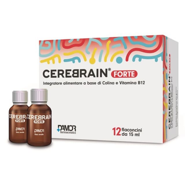 Cerebrain Forte – Colina + Vitamina B12 – 12 ampollas de 10 ml