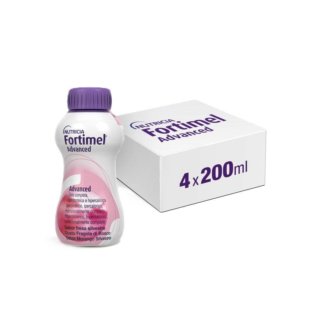 Fortimel Advanced Fresa – 4 x 200 ml de nutrición oral hipercalórica