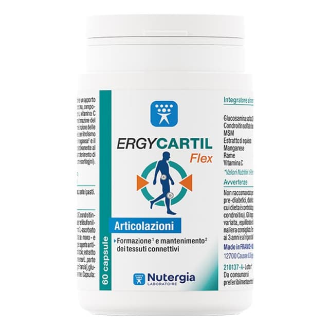 Glucosamina 500 mg + Condroitina – 60 cápsulas | Ergycartil Flex