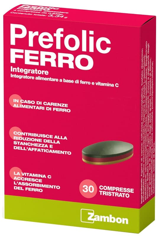 Prefolic Ferro – Ácido fólico + Hierro – 30 comprimidos