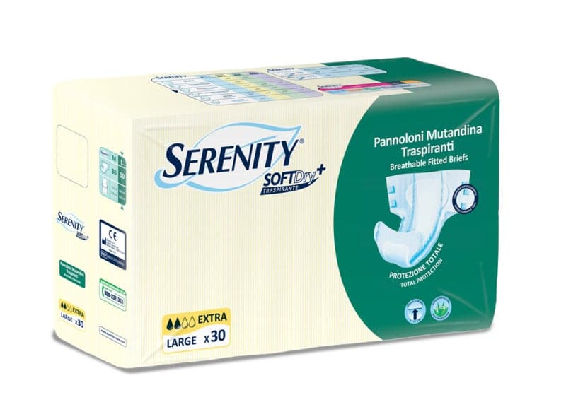Serenity Soft Dry Extra Braguitas Talla L – 30 unidades