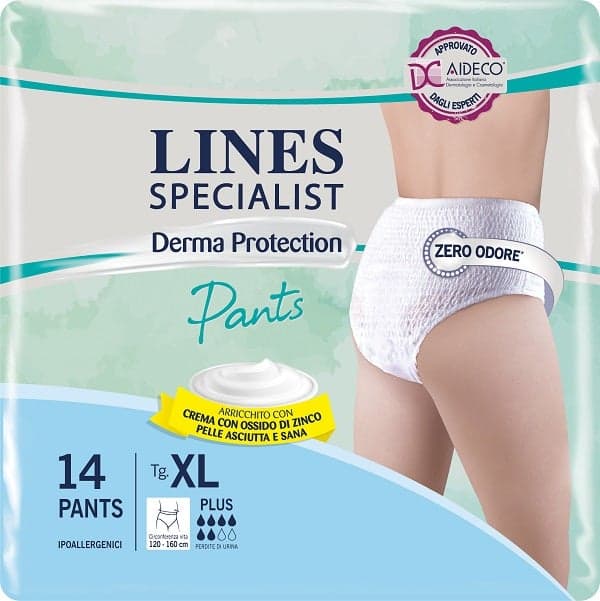 Lines Specialist Dermo Pants Plus XL – 14 braguitas absorbentes