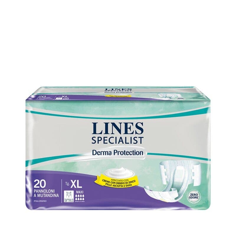 Lines Specialist Dermo Maxi XL Pañales de Incontinencia – 20 unidades