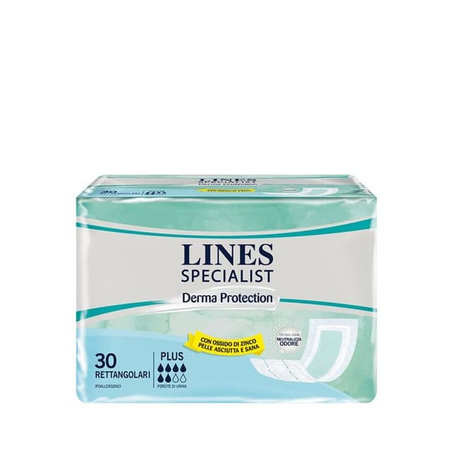 Lines Specialist Dermo rectangular – 30 protectores para incontinencia
