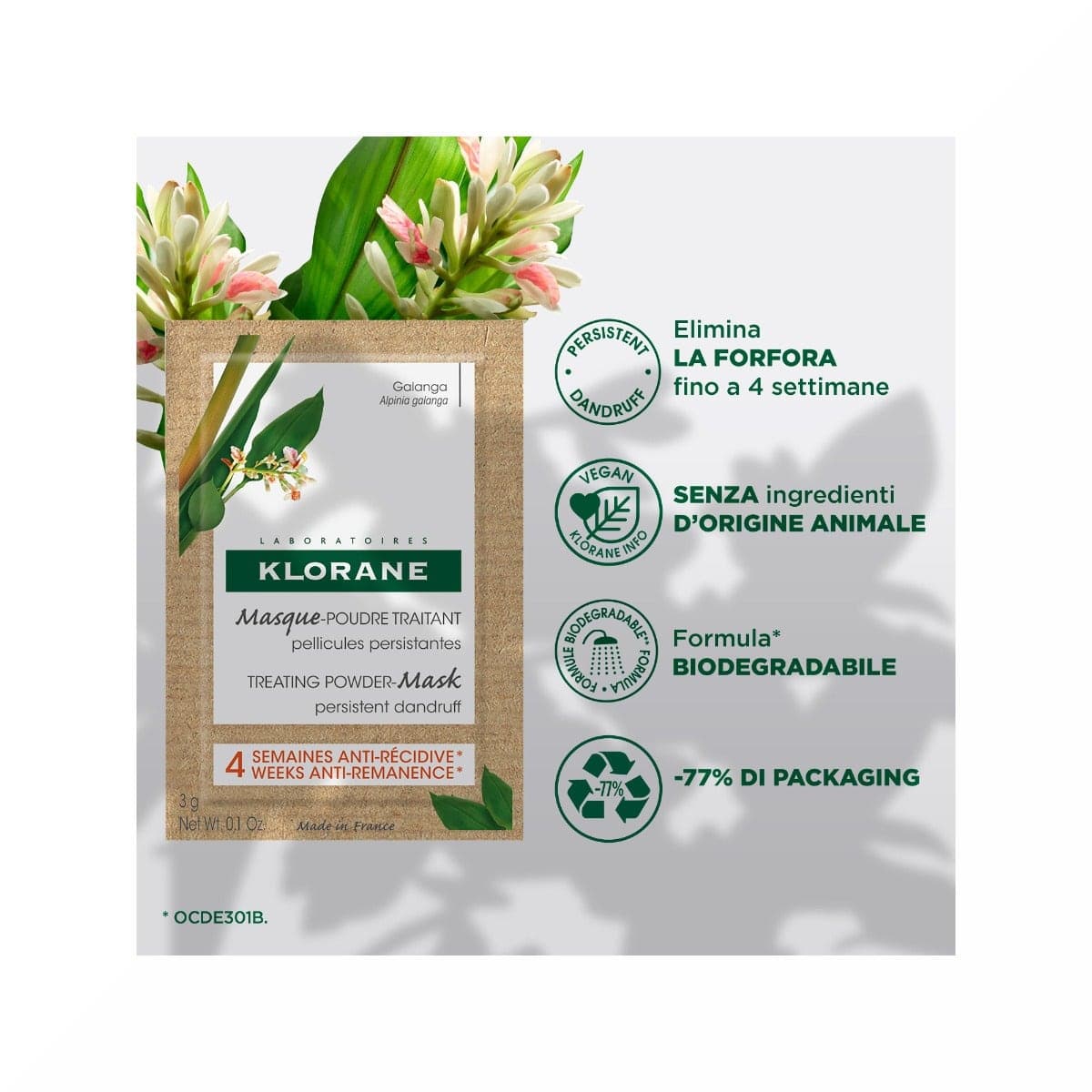 Klorane Champú-Mascarilla 2en1 – Cuidado capilar para limpieza y nutrición