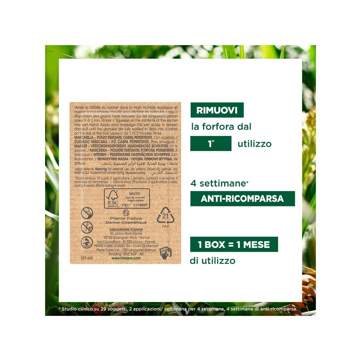 Klorane Champú-Mascarilla 2en1 – Cuidado capilar para limpieza y nutrición