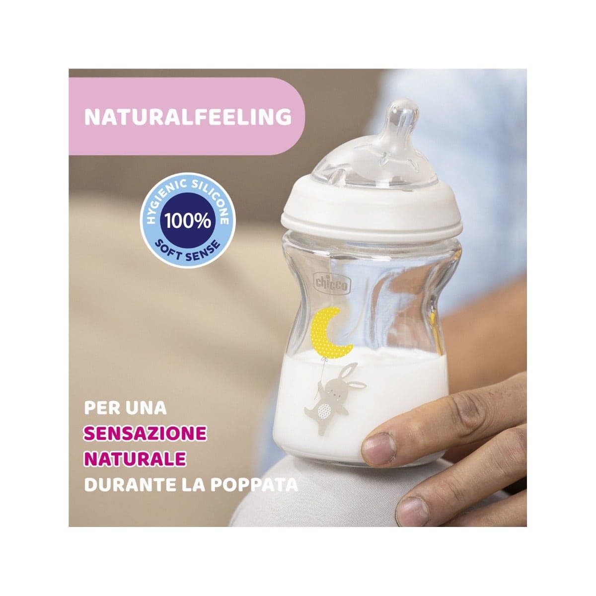 Chicco Biberón de Cristal 0M+ 250 ml