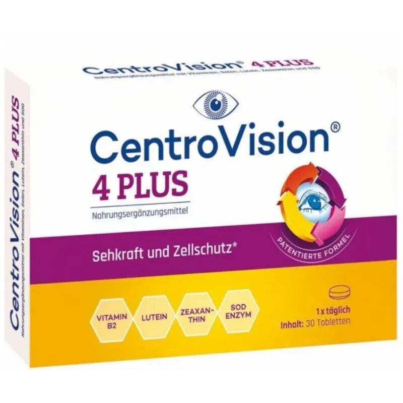 Centrovision 4 Plus – Zinc + Vitamina A – 30 comprimidos