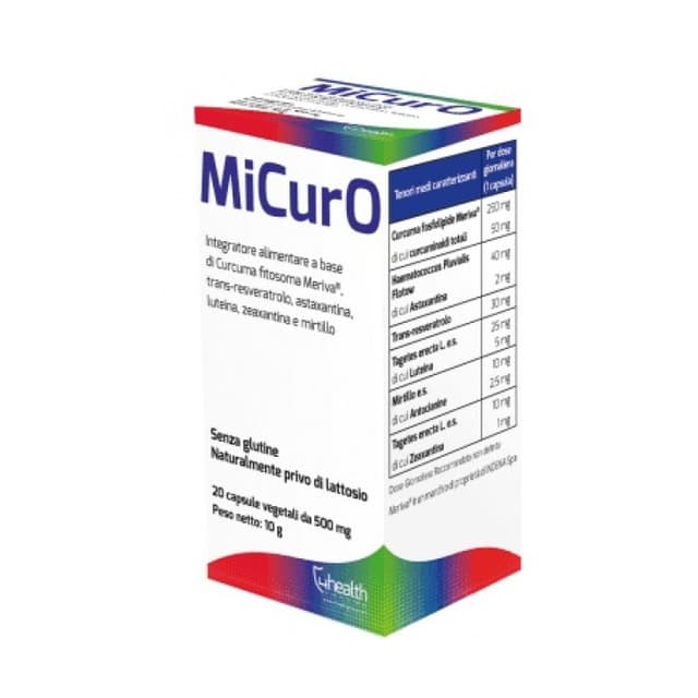 Cúrcuma 250 mg + Astaxantina – 20 cápsulas | Micuro