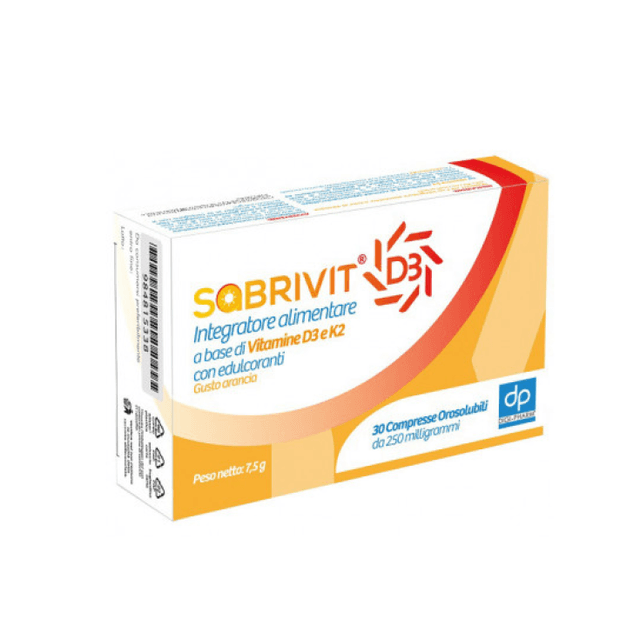 SabriVit D3 Vitamina D3 2.000 UI + K2 – 30 comprimidos