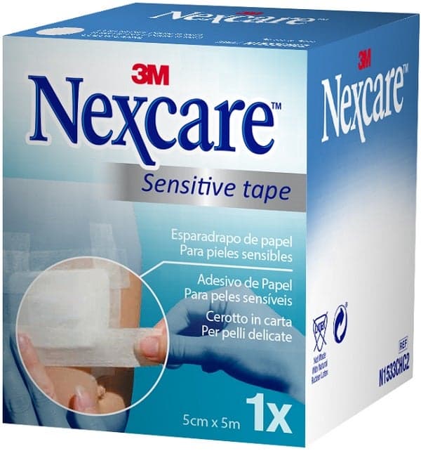 Nexcare Sensitive Tape 5 cm x 5 m – Cinta fijadora para piel sensible
