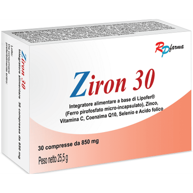 Hierro 30 mg + Zinc – 30 comprimidos | Ziron