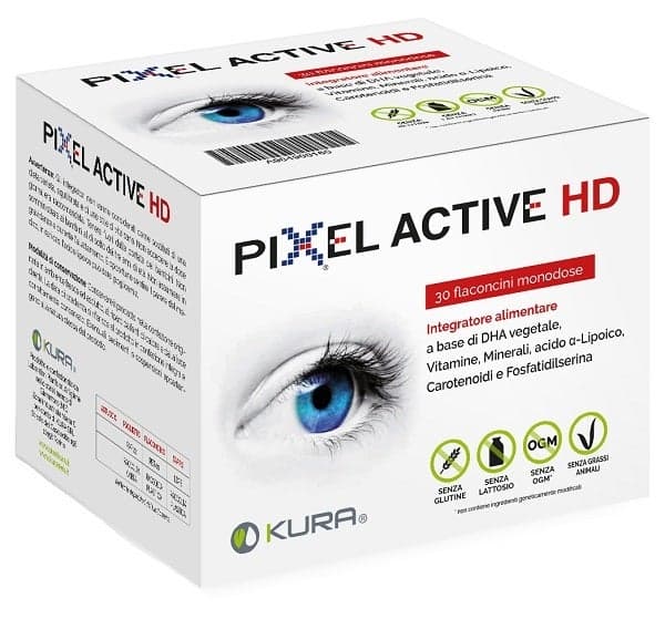 Pixel Active HD Vitamina B2 1,6 mg + Zinc – 30 ampollas bebibles para los ojos