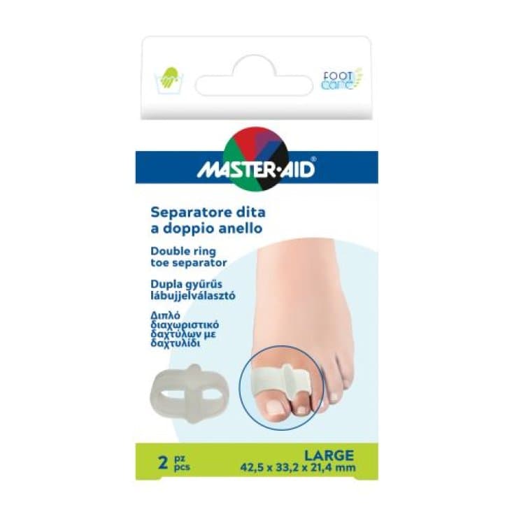 Separador de dedos doble Footcare talla L – 1 unidad