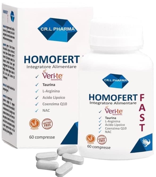 L-Arginina + Resveratrol – comprimidos | Homofert Fast