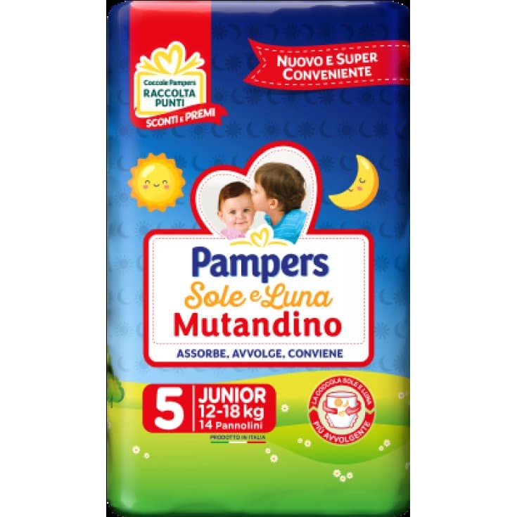 Pampers Sole e Luna Pañales-braguita Junior – 14 unidades