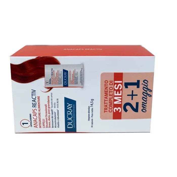 Multivitaminas + Aminoácidos – 3 x 30 cápsulas | Ducray Anacaps Reactiv Trio
