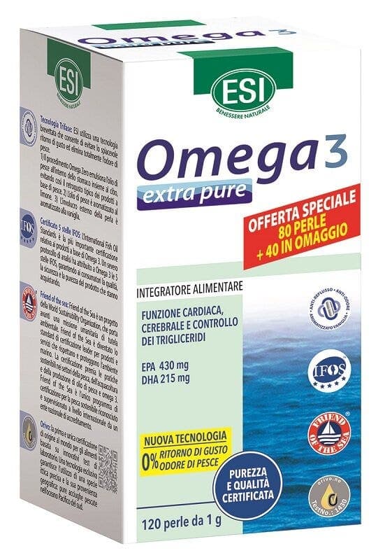 ESI Omega 3 Extra Pure – 80 + 40 perlas