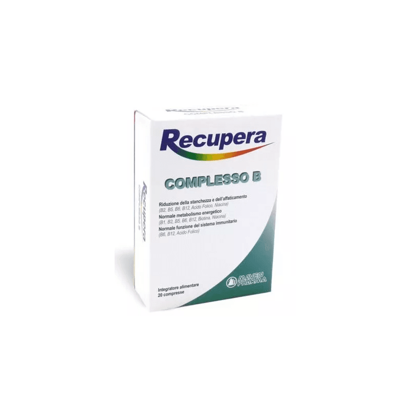 RECUPERA Komplexo B – Vitamina B + Calcio – 30 comprimidos