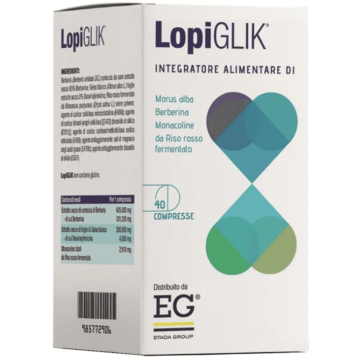 Berberina 531,25 mg + Arroz Rojo – 40 comprimidos | Lopiglik