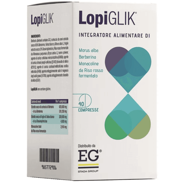 Berberina 531,25 mg + Arroz Rojo – 40 comprimidos | Lopiglik