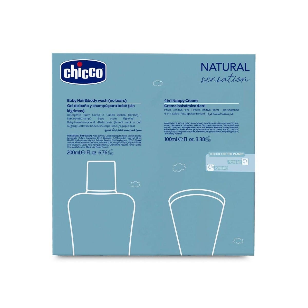 Chicco Set Baño, Champú y Pasta Dental Suave