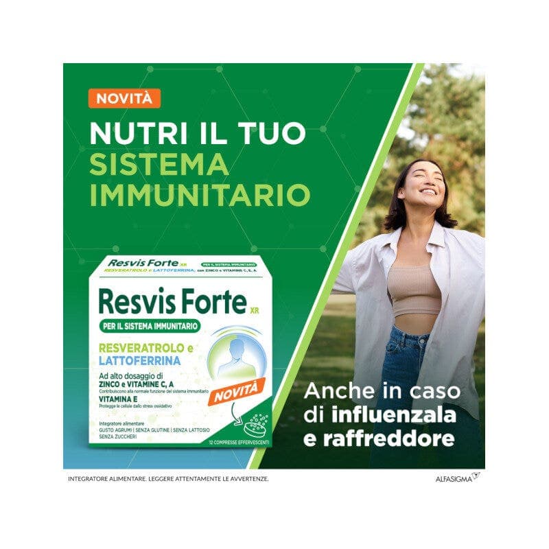 Resveratrol 20 mg + Lactoferrina – 12 comprimidos efervescentes | Resvis Forte XR