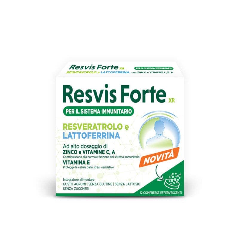Resveratrol 20 mg + Lactoferrina – 12 comprimidos efervescentes | Resvis Forte XR
