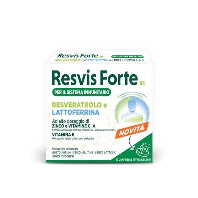 Resveratrol 20 mg + Lactoferrina – 12 comprimidos efervescentes | Resvis Forte XR