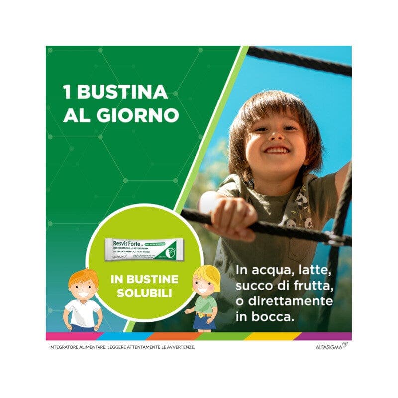 Resveratrol 2,5 mg + Lactoferrina – 12 sobres | Resvis Junior XR