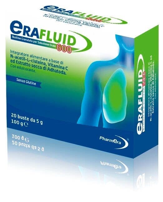 Vitamina C 600 mg + N-Acetilcisteína – 20 sobres | Erafluid 600