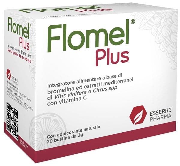 Flomel Plus – Bromelina 300 mg + Vitamina C – 20 sobres