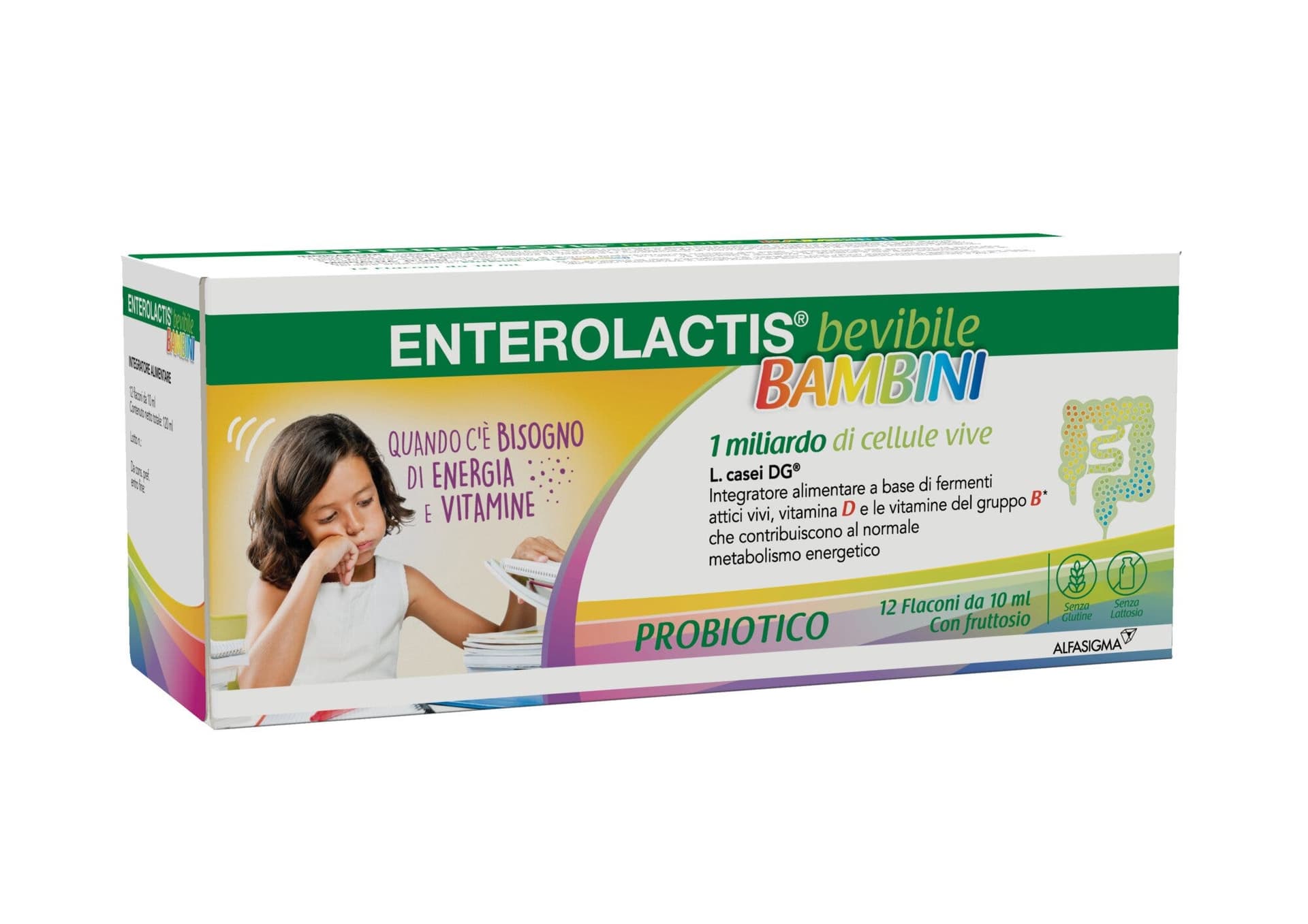 Probióticos con bacterias lácticas – 12 viales | Enterolactis Bevibile Baby