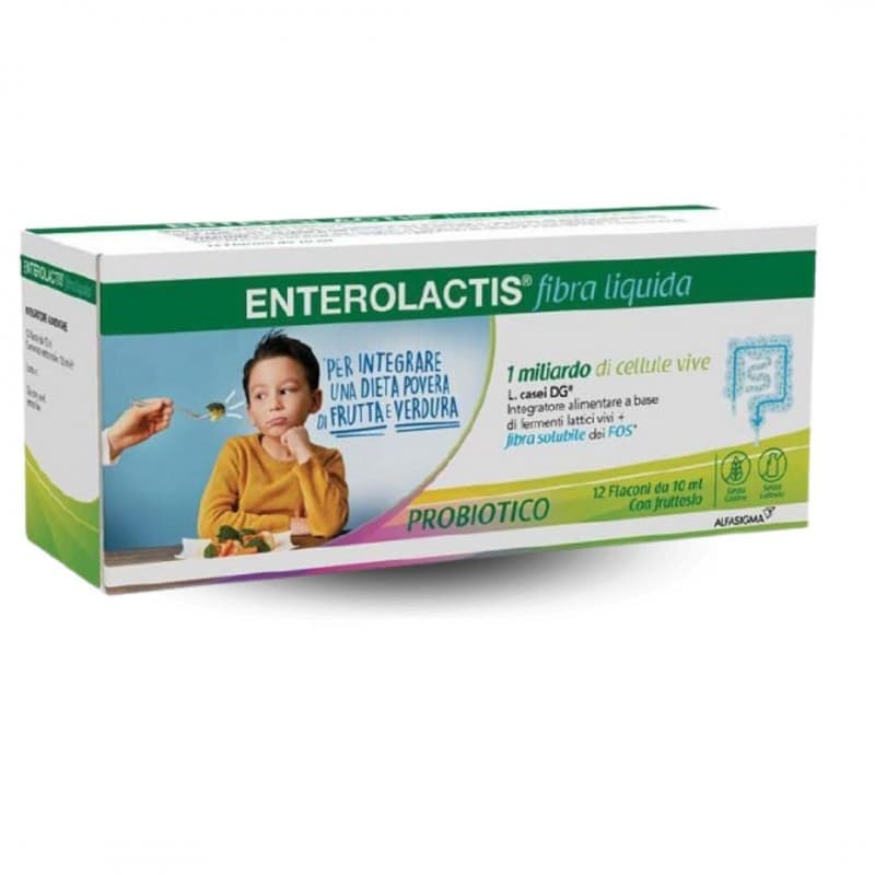 Probióticos con bacterias lácticas + fibra – 12 ampollas | Enterolactis Fibra