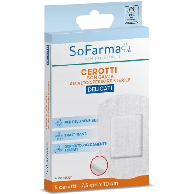 Apósitos para heridas para piel sensible 8 x 10 cm – 5 unidades, estériles