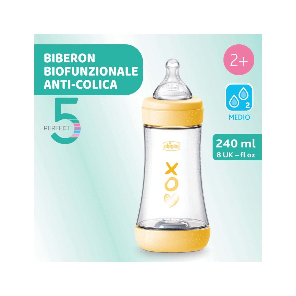Chicco Biberón P5 – 240 ml Silicona Médica