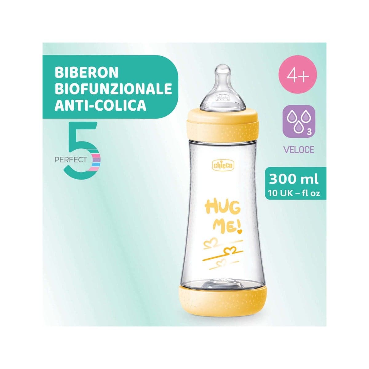 Chicco Biberón P5 – 300 ml Silicona Fast
