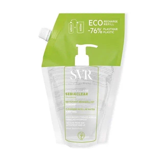 SVR Sebiaclear Agua Micelar – Recambio 400 ml para piel con imperfecciones