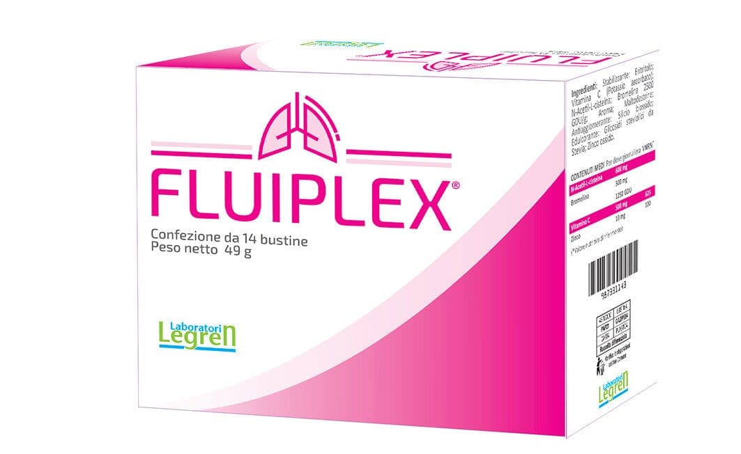 Acetilcisteína + Bromelaína – 14 sobres | Legren Fluiplex