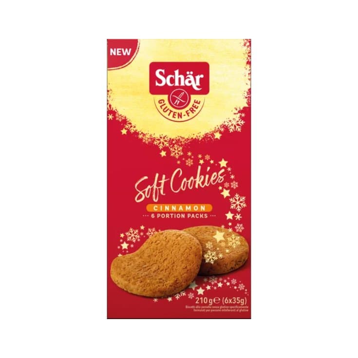 Schär Soft Cookie Cinnamon – galletas blandas sin gluten con canela, 210 g