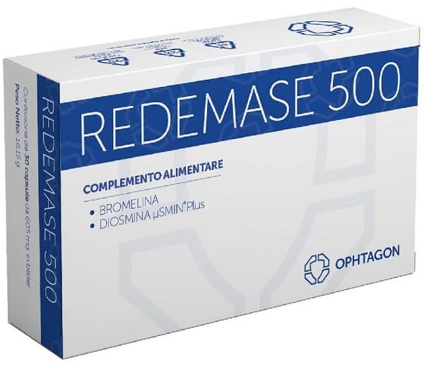 Redemase 500 – Bromelina 500 mg + Diosmina – 30 cápsulas