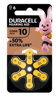 Duracell Easy Tab 10 Amarillo – Pilas para audífonos