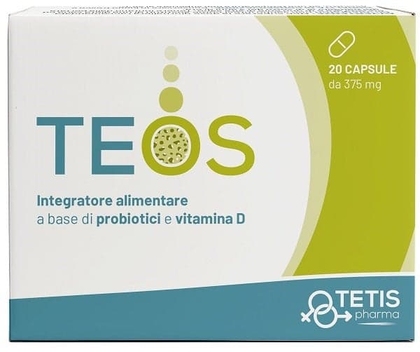 Probióticos con bacterias lácticas + Vitamina D – 20 cápsulas | Teos
