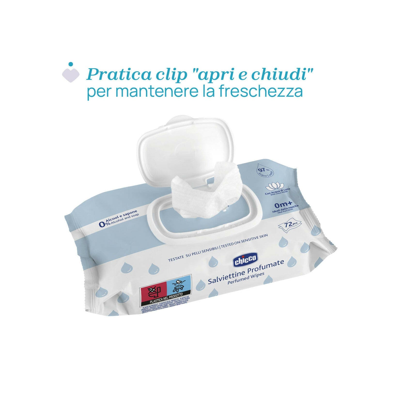 Chicco CH-Salv Tiras limpiadoras dentales – 72 unidades | Eliminación de placa