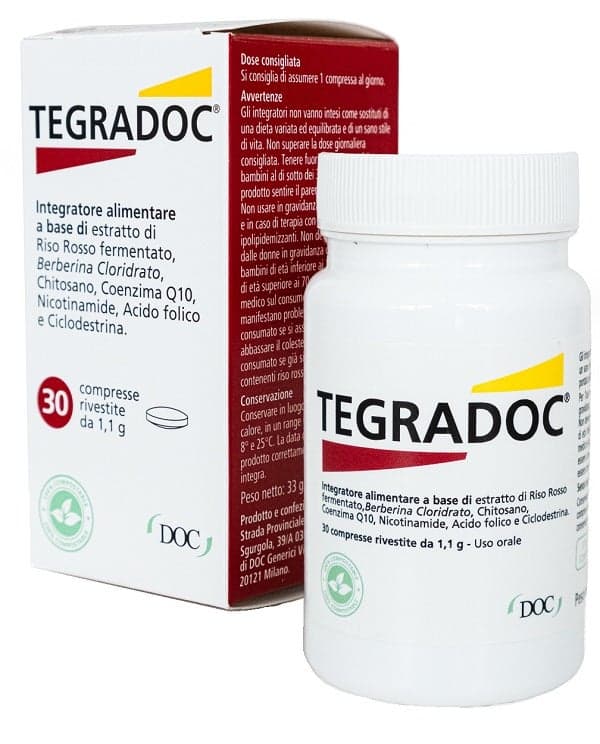 Berberina 45,45 g + Arroz Rojo – 30 comprimidos | Tegradoc