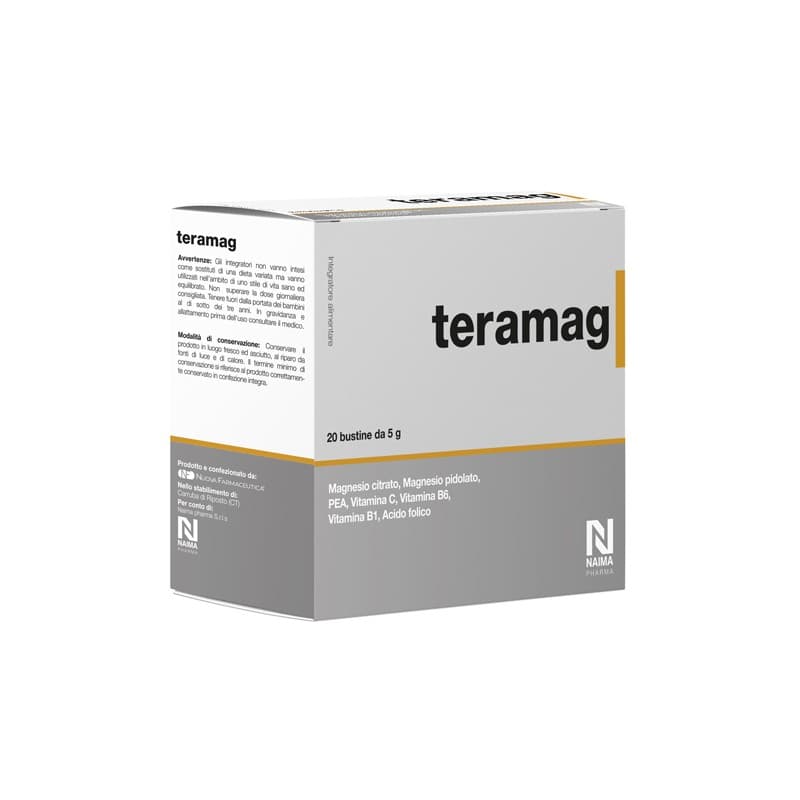 Magnesio 300 mg + Palmitoiletanolamida (PEA) – 20 sobres | Teramag