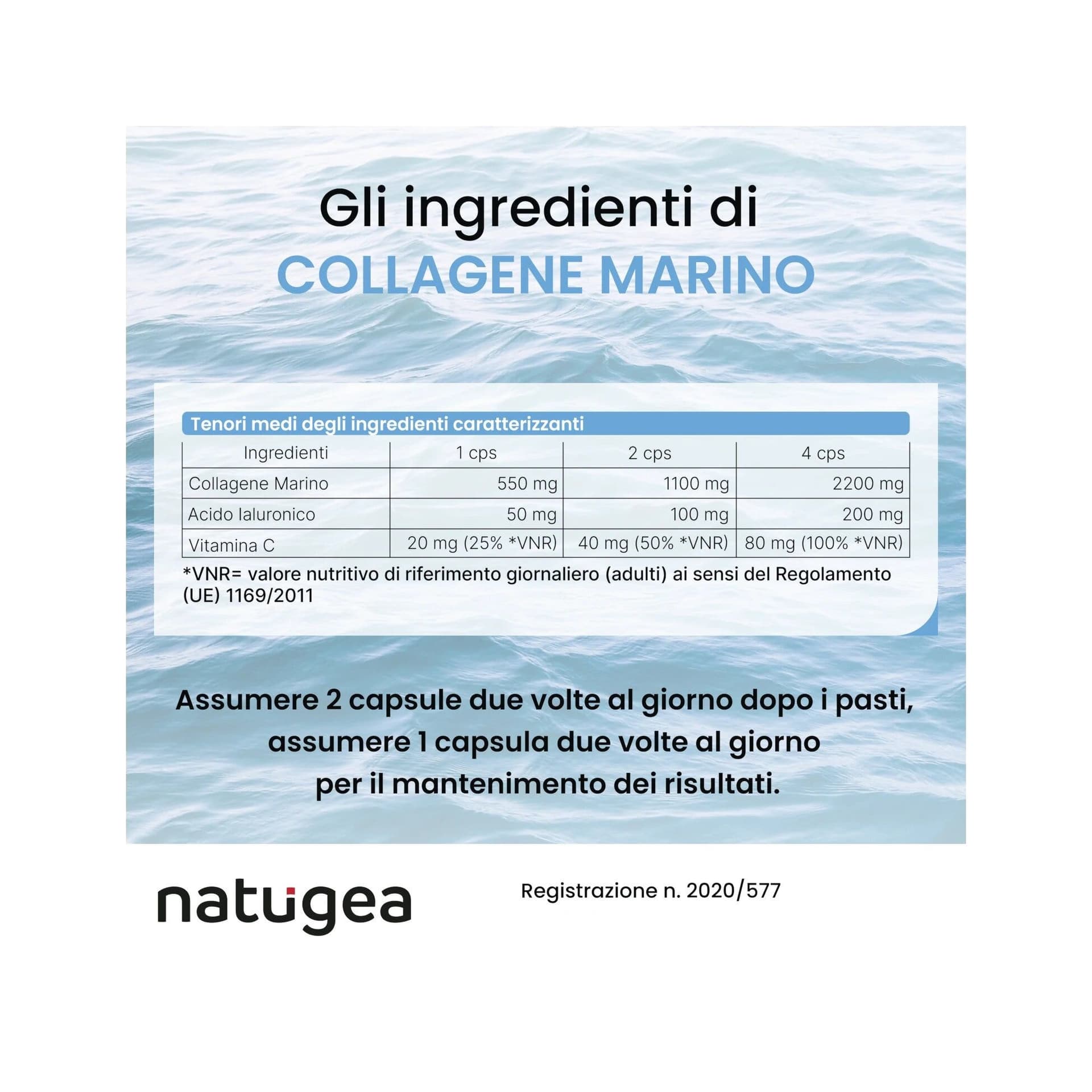 Natugea Colágeno Marino 550 mg – 120 cápsulas