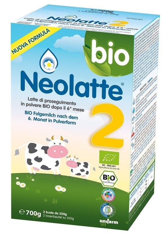 Neolatte 2 Bio Algal DHA – Leche de continuación a partir de 6 meses, 2 x 350 g
