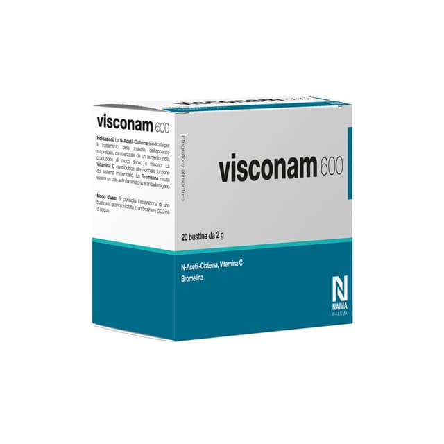 Vitamina C 500 mg + Bromelaina – 20 sobres de 600 mg | Visconam 600