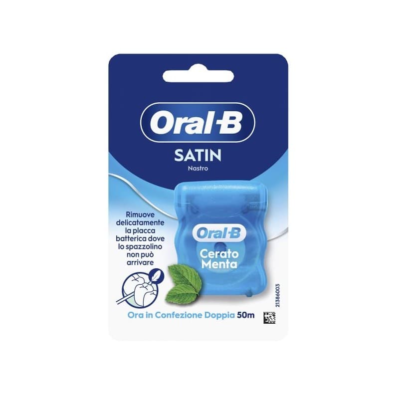 Oral-B Satin Tape – Seda dental en cinta para espacios interdentales estrechos